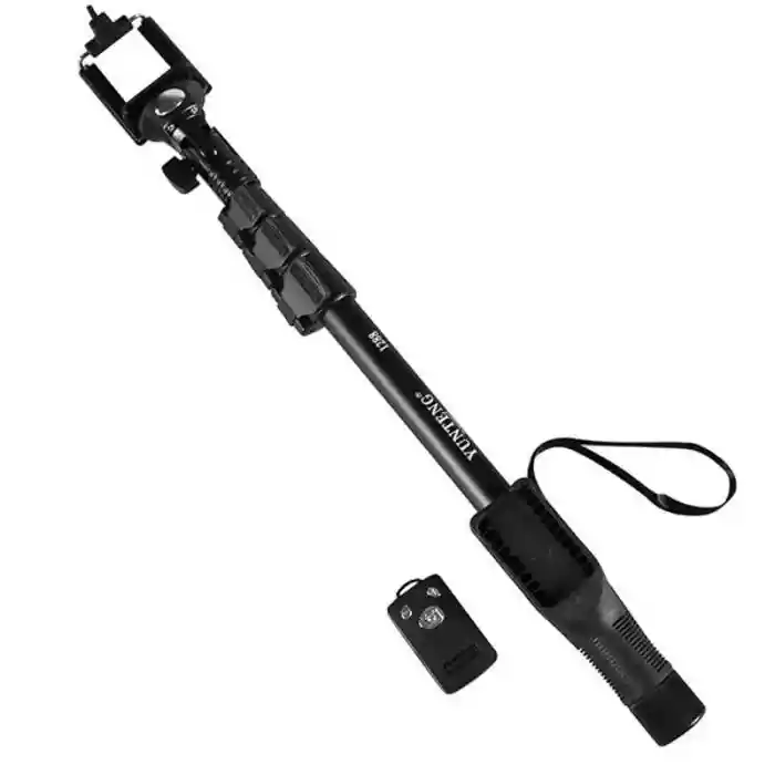YUNTENG YT-1288 Extendable Wired Cable Monopod With Bluetooth Remote Control Selfie Stick